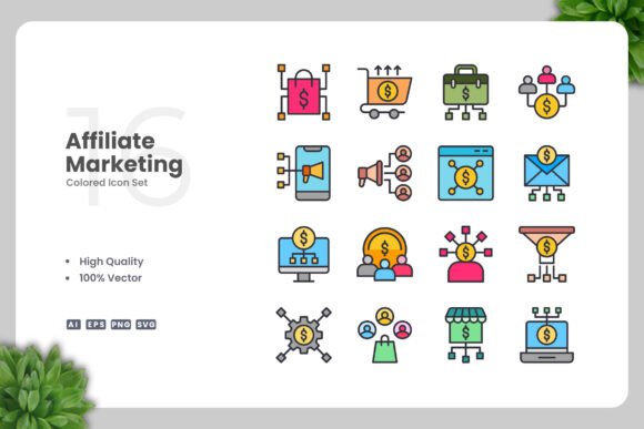 Affiliate Marketing Color Icons Embroidery Review