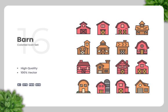 Barn Color Icons: Essential Graphics for Modern Publishing