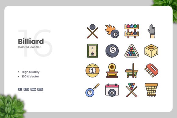 Billiard Color Icons: A Designer's Review of These Graphics