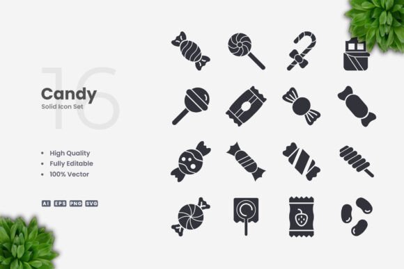 Candy Solid Icons: Modern Graphics for Creative Projects