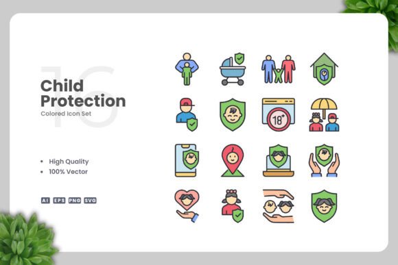 Child Protection Color Icons Review