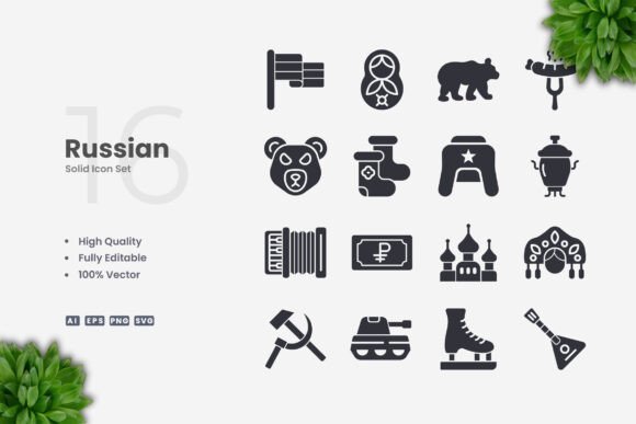 Russian Solid Icons: A Designer's Review for Graphics and Icons