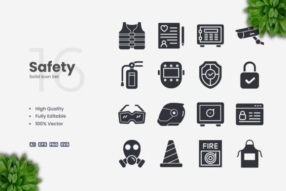 Safety Solid Icons Review: Essential Graphics for Branding