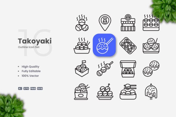 Takoyaki Icons: Fresh Graphics and Icons for Local Branding